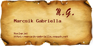 Marcsik Gabriella névjegykártya